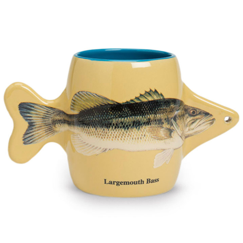 400ml fish mug with Largemouth Bass design