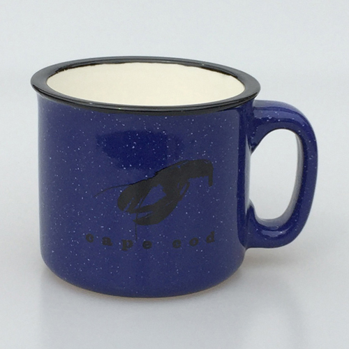 450ml blue campfire style speckled mug