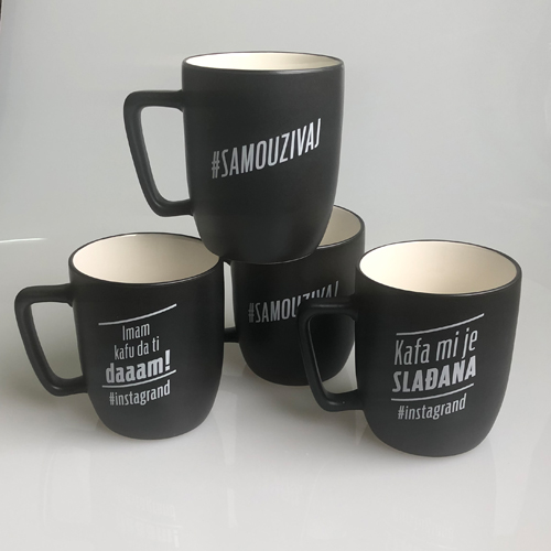 300ml matt black mug
